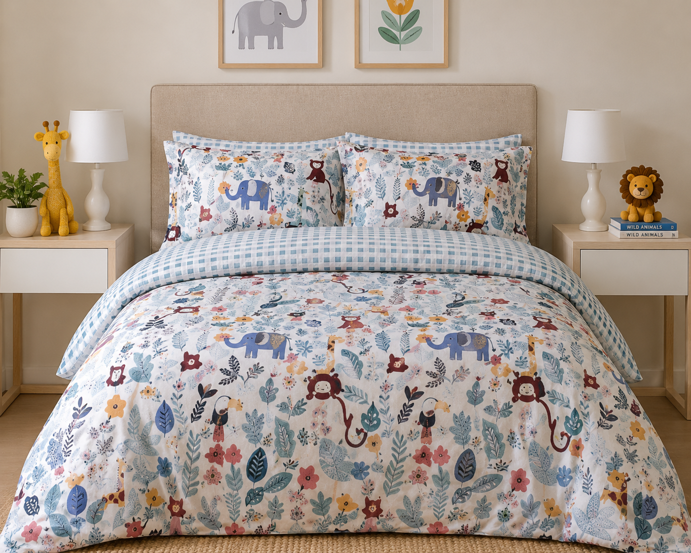 Jungle Fever Printed Kids Duvet Cover Sets