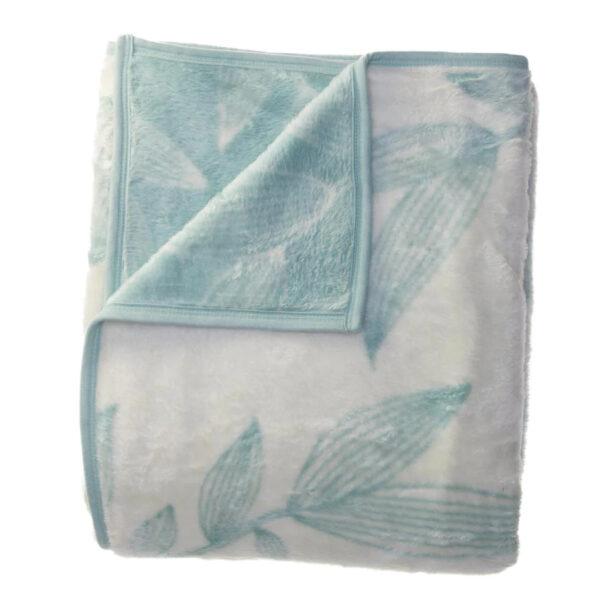 Belfiore Luxury - Leaf Lines blanket Eggshell/Natural - Image 3