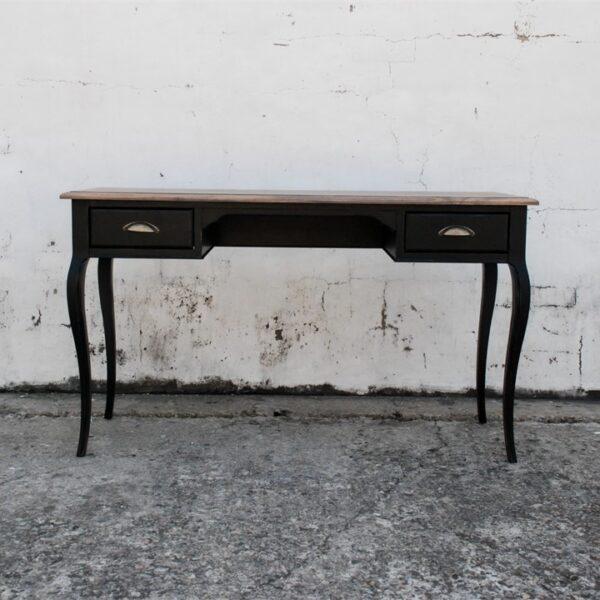 Vintage Writing Desk Cabriolet - Black/Walnut (Pine)