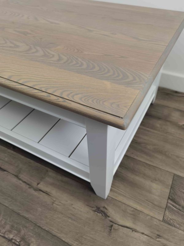 Bastille Coffee Table 135cm Solid White - Image 4