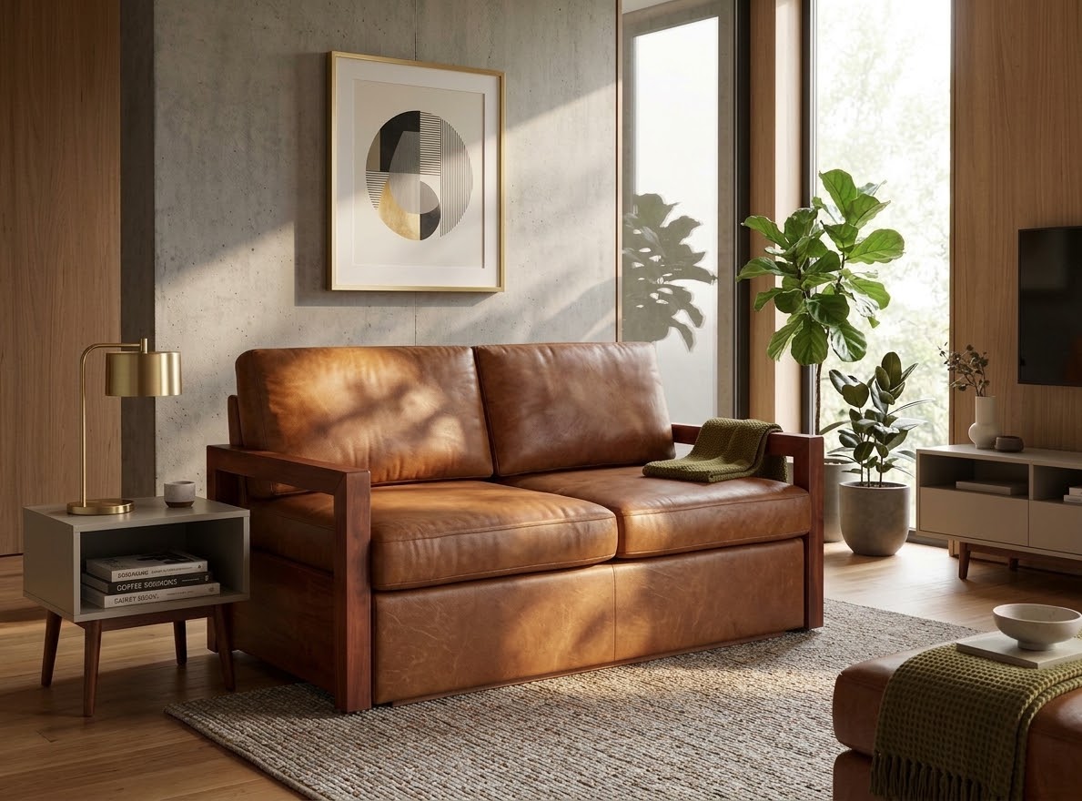 Bohdi Sleeper Couch - Leather