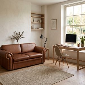 Vintage Sleeper Couch - Leather
