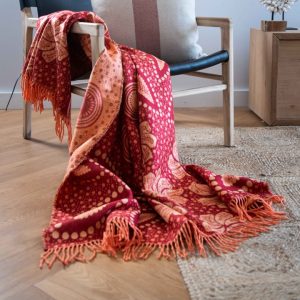 Shweshwe Paprika Firecracker Throw